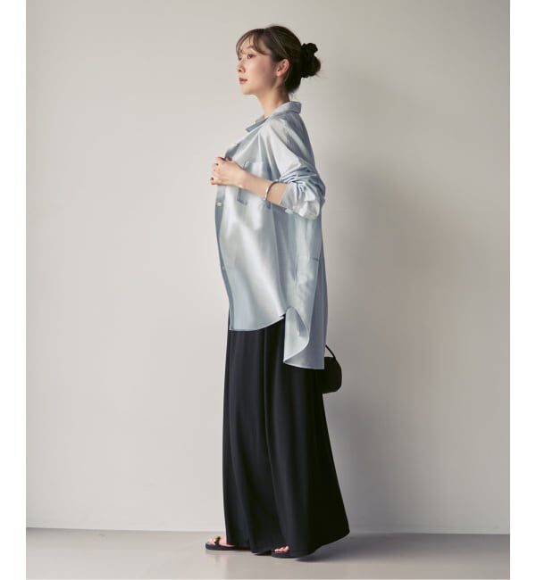 NOBLE「【洗える】シャドーストライプエアリーシャツ」|シャツ・ブラウス|