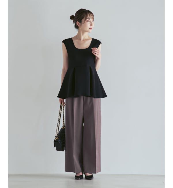 NOBLE「《追加・セットアップ対応》エステルツイルストレッチスラックスパンツ」|スラックス|