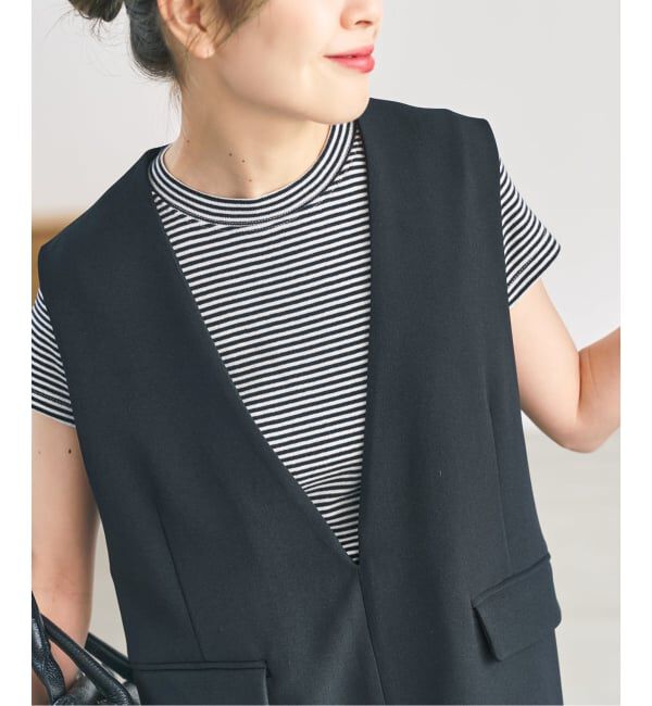 Spick and Span「《追加》リッチフライスプルオーバー」|Tシャツ・カットソー|ブラックベース