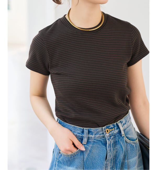 Spick and Span「《追加》リッチフライスプルオーバー」|Tシャツ・カットソー|ブラウンベース