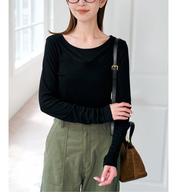 U by SPICK&SPAN「《予約》ウールミックスシアークルーネック」|Tシャツ・カットソー|