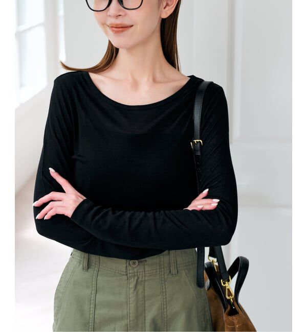 U by SPICK&SPAN「《予約》ウールミックスシアークルーネック」|Tシャツ・カットソー|