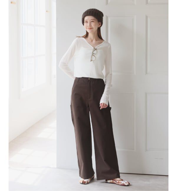 U by SPICK&SPAN「《予約》ウールミックスシアークルーネック」|Tシャツ・カットソー|