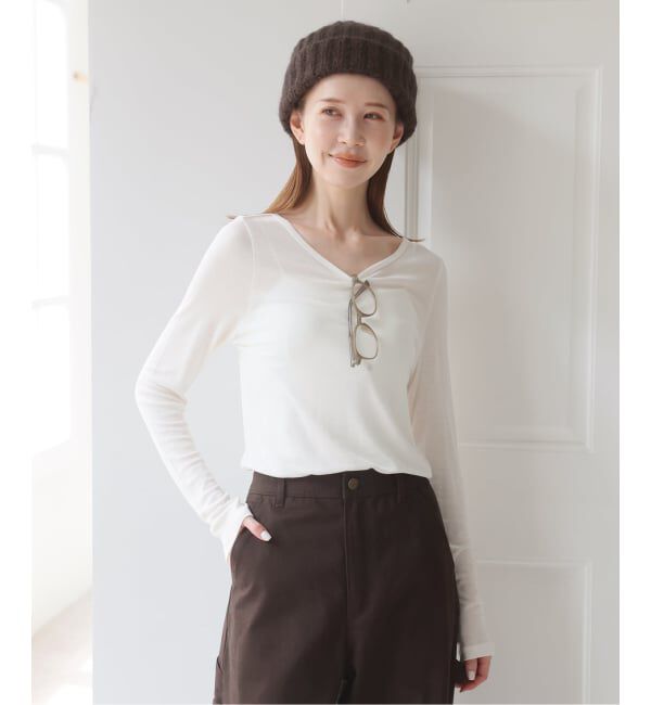 U by SPICK&SPAN「《予約》ウールミックスシアークルーネック」|Tシャツ・カットソー|