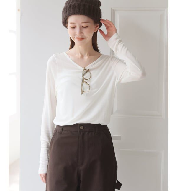 U by SPICK&SPAN「《予約》ウールミックスシアークルーネック」|Tシャツ・カットソー|