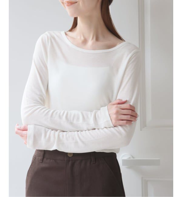 U by SPICK&SPAN「《予約》ウールミックスシアークルーネック」|Tシャツ・カットソー|