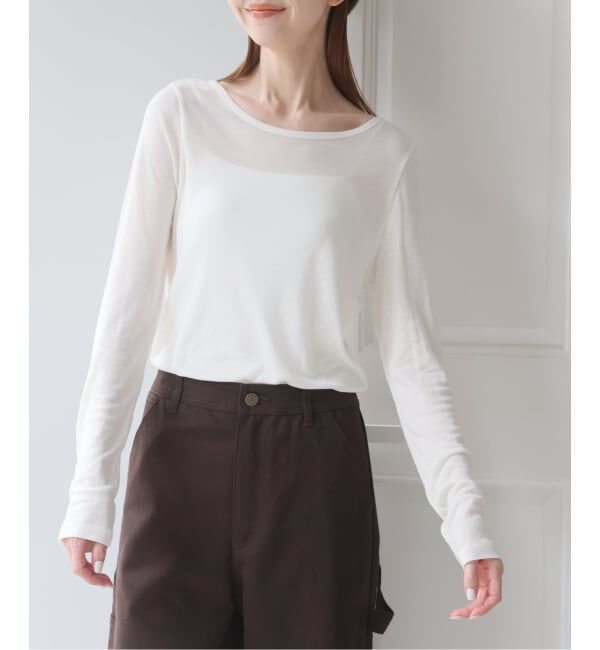 U by SPICK&SPAN「《予約》ウールミックスシアークルーネック」|Tシャツ・カットソー|