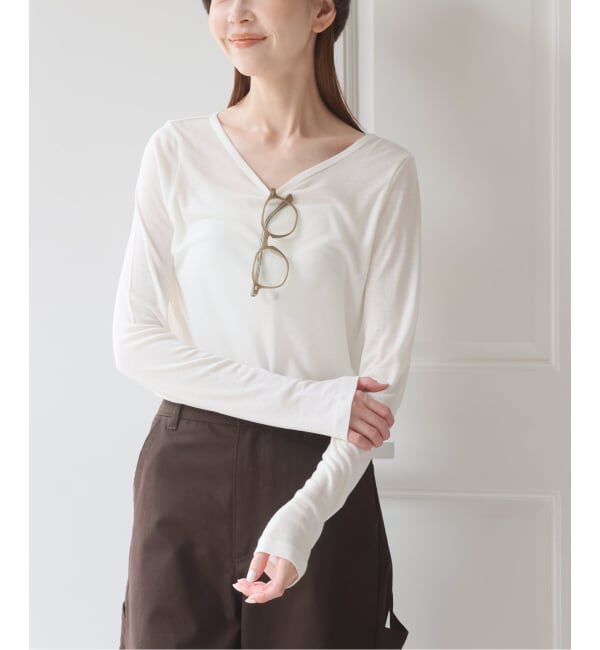 U by SPICK&SPAN「《予約》ウールミックスシアークルーネック」|Tシャツ・カットソー|
