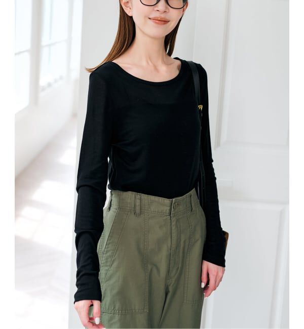 U by SPICK&SPAN「《予約》ウールミックスシアークルーネック」|Tシャツ・カットソー|