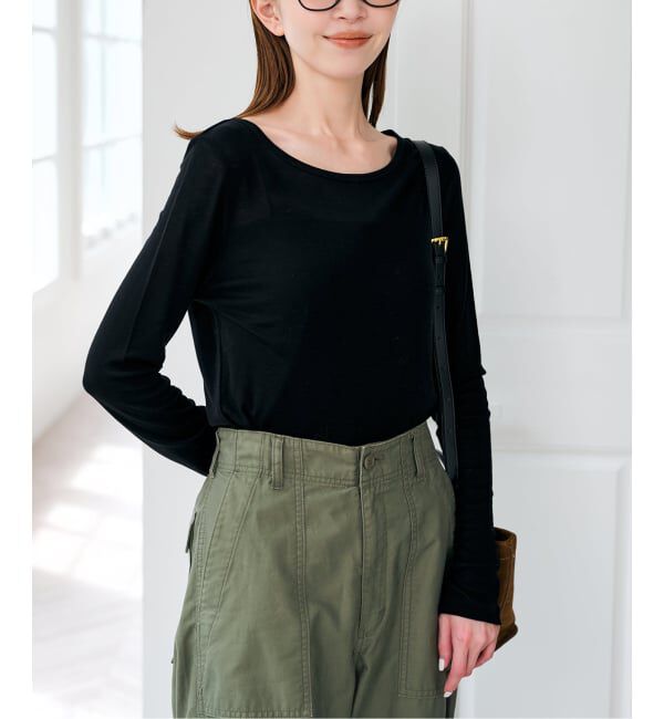 U by SPICK&SPAN「《予約》ウールミックスシアークルーネック」|Tシャツ・カットソー|