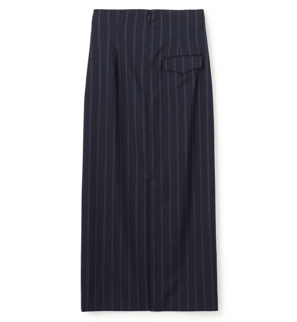 BEIGE,「【セットアップ対応】GEORGE / ウールストライプ ハイウエストスカート」|スカート|