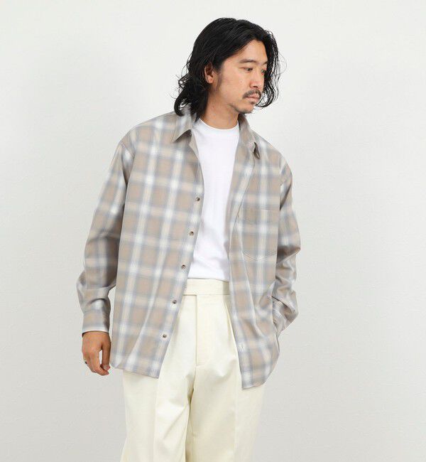 NOLLEY'S goodman「ウール オンブレチェック レギュラーシャツ 26AW」|シャツ・ブラウス|