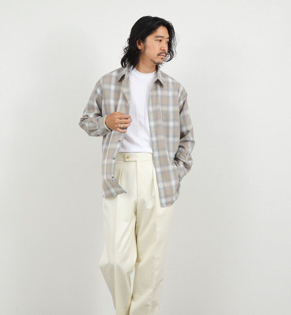 NOLLEY'S goodman「ウール オンブレチェック レギュラーシャツ 26AW」|シャツ・ブラウス|