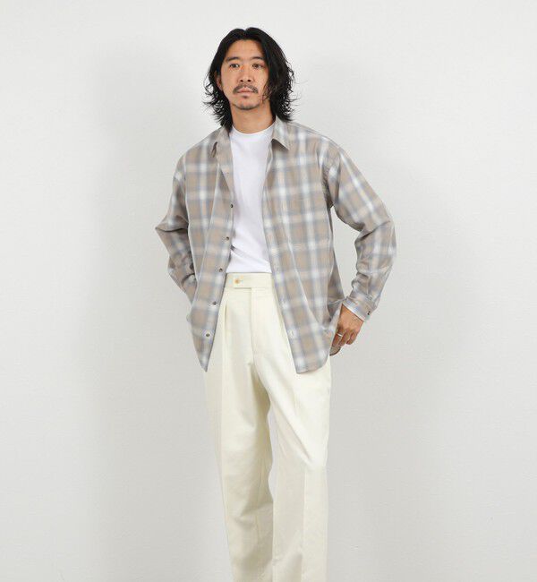 NOLLEY'S goodman「ウール オンブレチェック レギュラーシャツ 26AW」|シャツ・ブラウス|