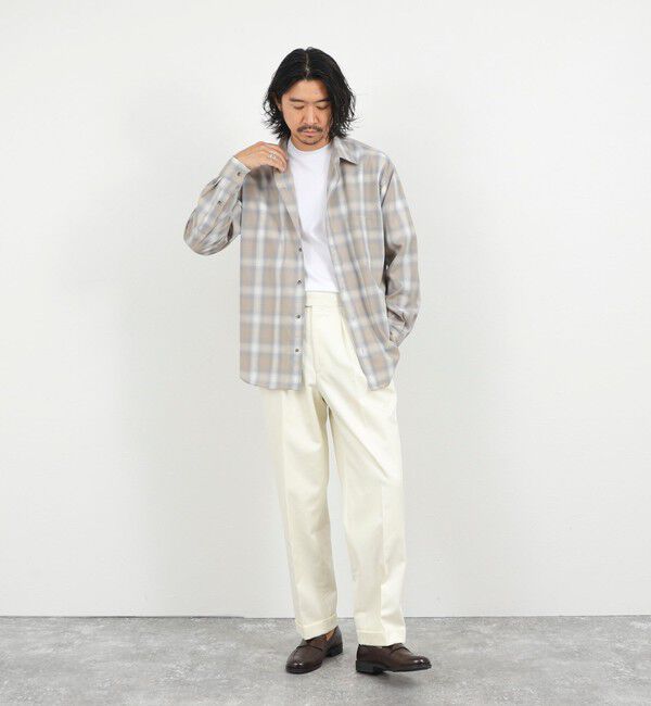 NOLLEY'S goodman「ウール オンブレチェック レギュラーシャツ 26AW」|シャツ・ブラウス|