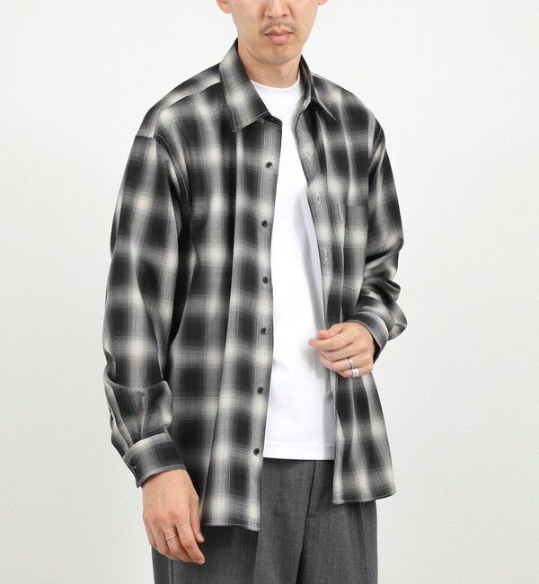 NOLLEY'S goodman「ウール オンブレチェック レギュラーシャツ 26AW」|シャツ・ブラウス|