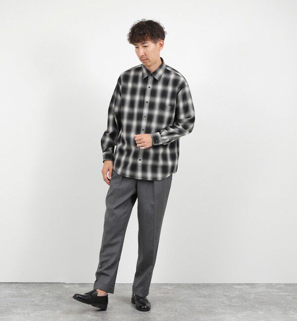 NOLLEY'S goodman「ウール オンブレチェック レギュラーシャツ 26AW」|シャツ・ブラウス|