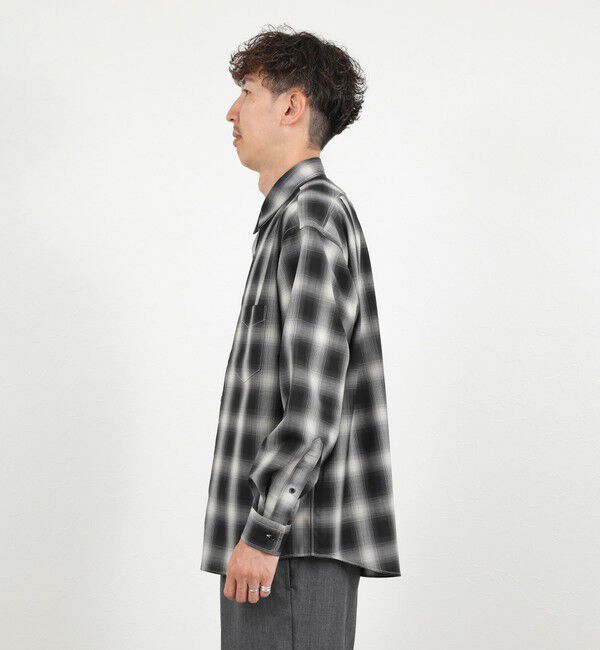 NOLLEY'S goodman「ウール オンブレチェック レギュラーシャツ 26AW」|シャツ・ブラウス|