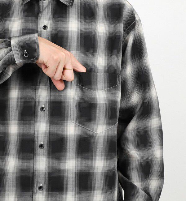 NOLLEY'S goodman「ウール オンブレチェック レギュラーシャツ 26AW」|シャツ・ブラウス|