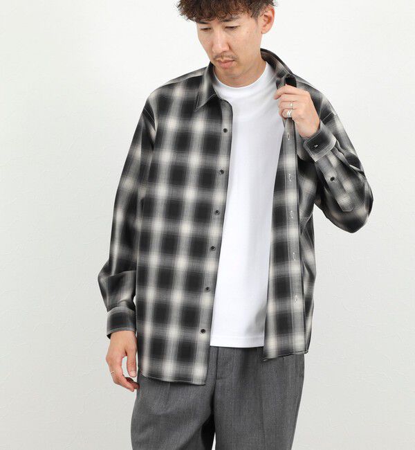NOLLEY'S goodman「ウール オンブレチェック レギュラーシャツ 26AW」|シャツ・ブラウス|