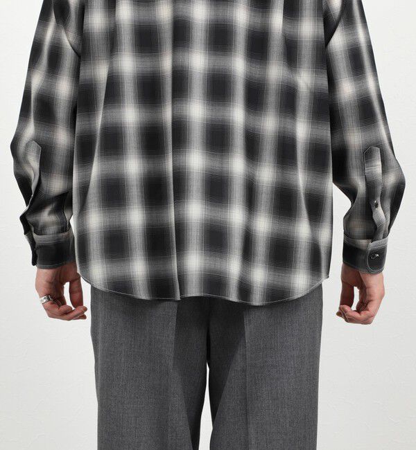 NOLLEY'S goodman「ウール オンブレチェック レギュラーシャツ 26AW」|シャツ・ブラウス|