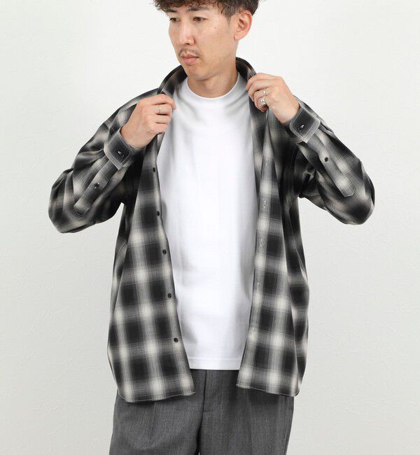 NOLLEY'S goodman「ウール オンブレチェック レギュラーシャツ 26AW」|シャツ・ブラウス|