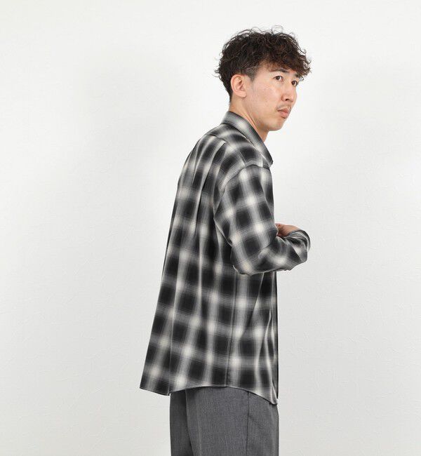 NOLLEY'S goodman「ウール オンブレチェック レギュラーシャツ 26AW」|シャツ・ブラウス|