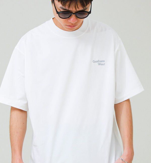GLOSTER「【速乾性・ストレッチ性・抗ピリング性・耐洗濯性】水陸両用GOODNESS クルーネックTシャツ」|Tシャツ・カットソー|ホワイト