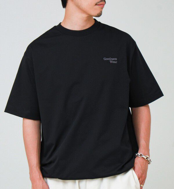 GLOSTER「【速乾性・ストレッチ性・抗ピリング性・耐洗濯性】水陸両用GOODNESS クルーネックTシャツ」|Tシャツ・カットソー|ブラック