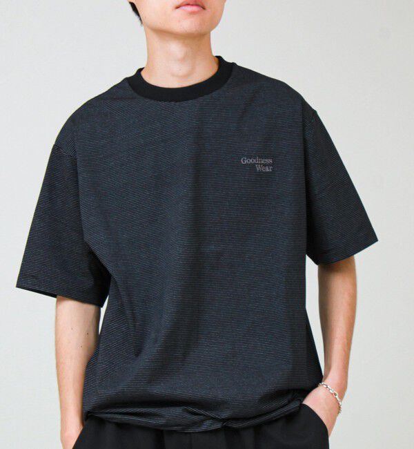 GLOSTER「【速乾性・ストレッチ性・抗ピリング性・耐洗濯性】水陸両用GOODNESS クルーネックTシャツ」|Tシャツ・カットソー|ブラック系その他