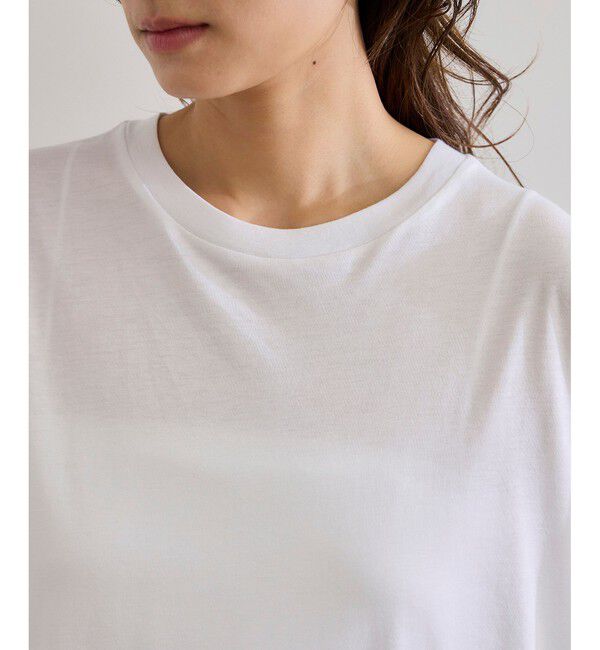 ROPE「【洗える】グレイス天竺 5分袖Tシャツ」|Tシャツ・カットソー|