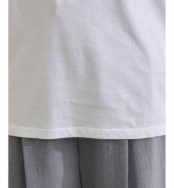 ROPE「【洗える】グレイス天竺 5分袖Tシャツ」|Tシャツ・カットソー|