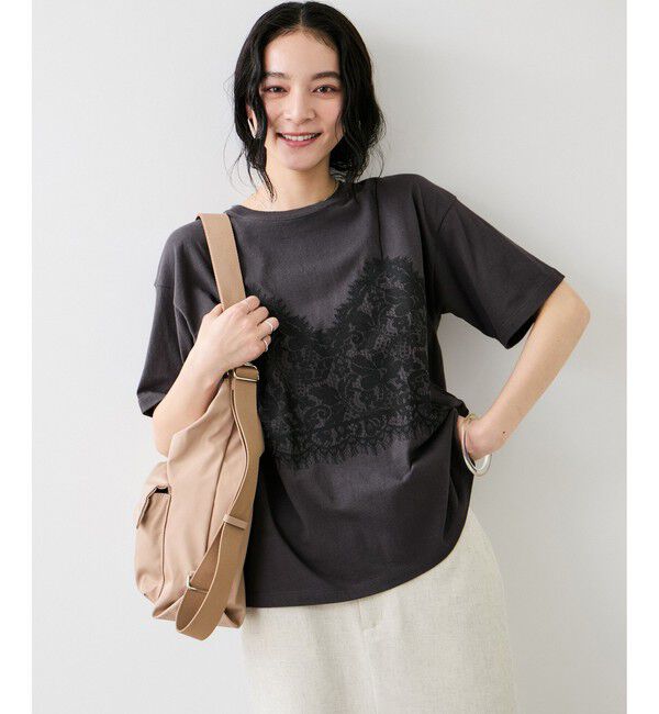 VIS「トロンプルイユプリントTシャツ」|Tシャツ・カットソー|