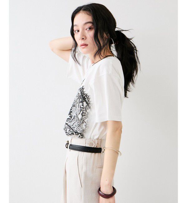 VIS「トロンプルイユプリントTシャツ」|Tシャツ・カットソー|
