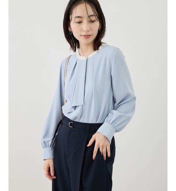 Rope&rsquo;Picnic「【WEB限定サイズ】配色アソートボウタイフウブラウス」|シャツ・ブラウス|