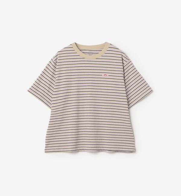 DANTON「DANTON | コットン天竺 ボーダー ショートTシャツ WOMEN」|Tシャツ・カットソー|