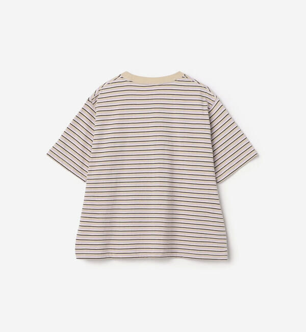 DANTON「DANTON | コットン天竺 ボーダー ショートTシャツ WOMEN」|Tシャツ・カットソー|
