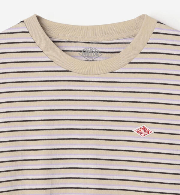 DANTON「DANTON | コットン天竺 ボーダー ショートTシャツ WOMEN」|Tシャツ・カットソー|
