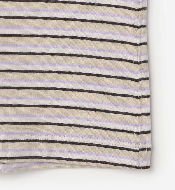 DANTON「DANTON | コットン天竺 ボーダー ショートTシャツ WOMEN」|Tシャツ・カットソー|