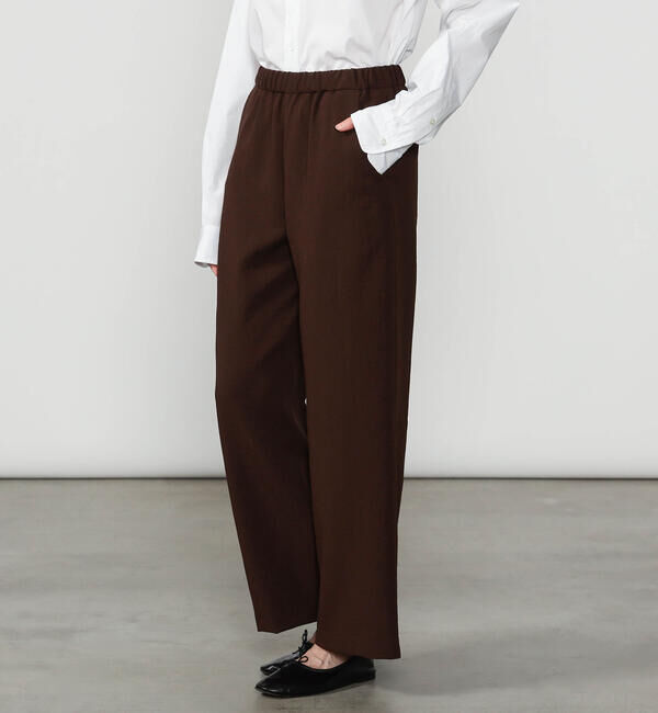 Morris & Sons「MORRIS & SONS | ポリエステルダブルクロス ワイドイージーパンツ WOMEN」|チノ|