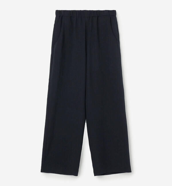 Morris & Sons「MORRIS & SONS | ポリエステルダブルクロス ワイドイージーパンツ WOMEN」|チノ|NAVY