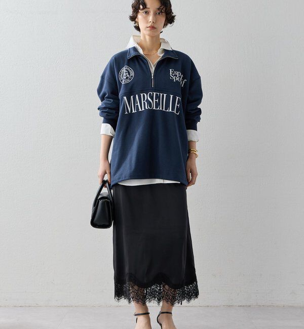  「プリントハーフジップスウェット」|Tシャツ・カットソー|