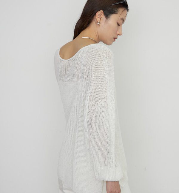  「《さらりと上品/華奢見え》【JAPAN MADE】和紙鹿子2WAYニット」|ニット・セーター|
