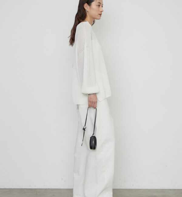  「《さらりと上品/華奢見え》【JAPAN MADE】和紙鹿子2WAYニット」|ニット・セーター|