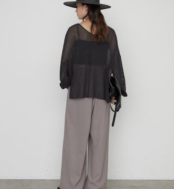  「《さらりと上品/華奢見え》【JAPAN MADE】和紙鹿子2WAYニット」|ニット・セーター|