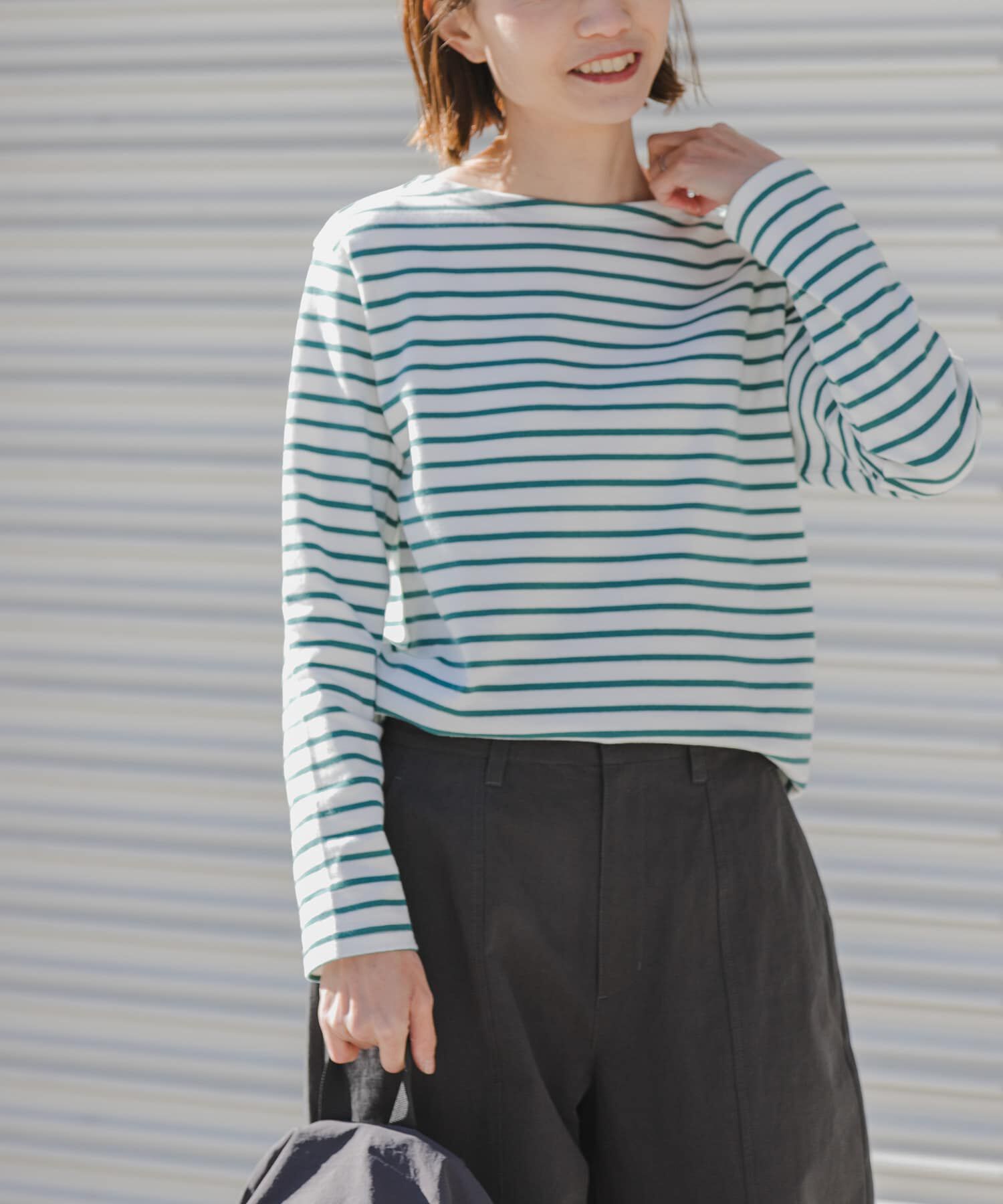 URBAN RESEARCH DOORS「FORK&SPOON　ボートネックボーダー」|Tシャツ・カットソー|