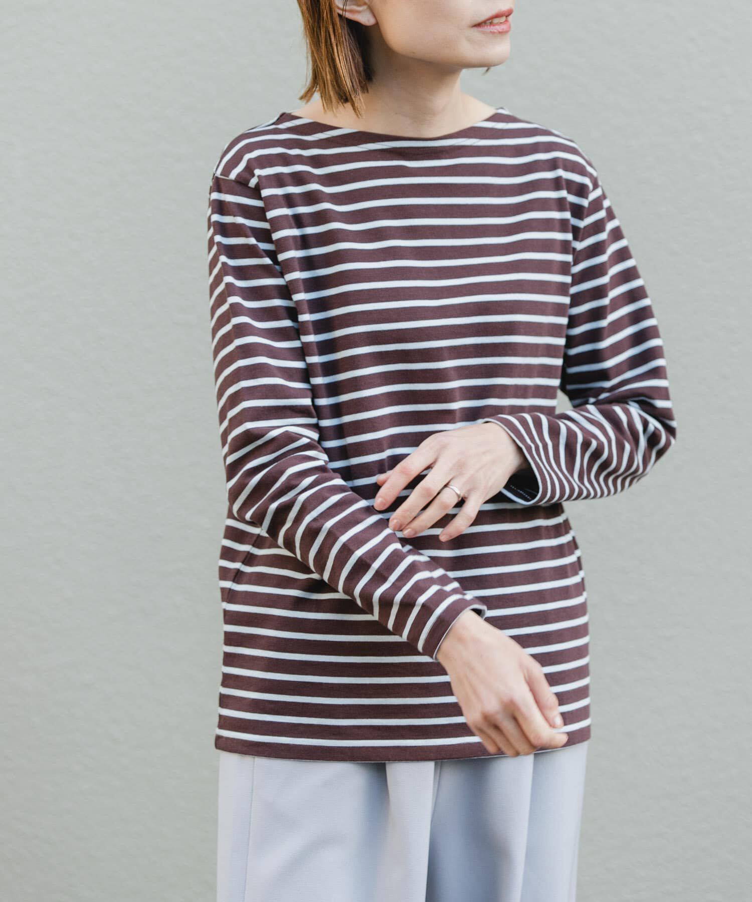URBAN RESEARCH DOORS「FORK&SPOON　ボートネックボーダー」|Tシャツ・カットソー|