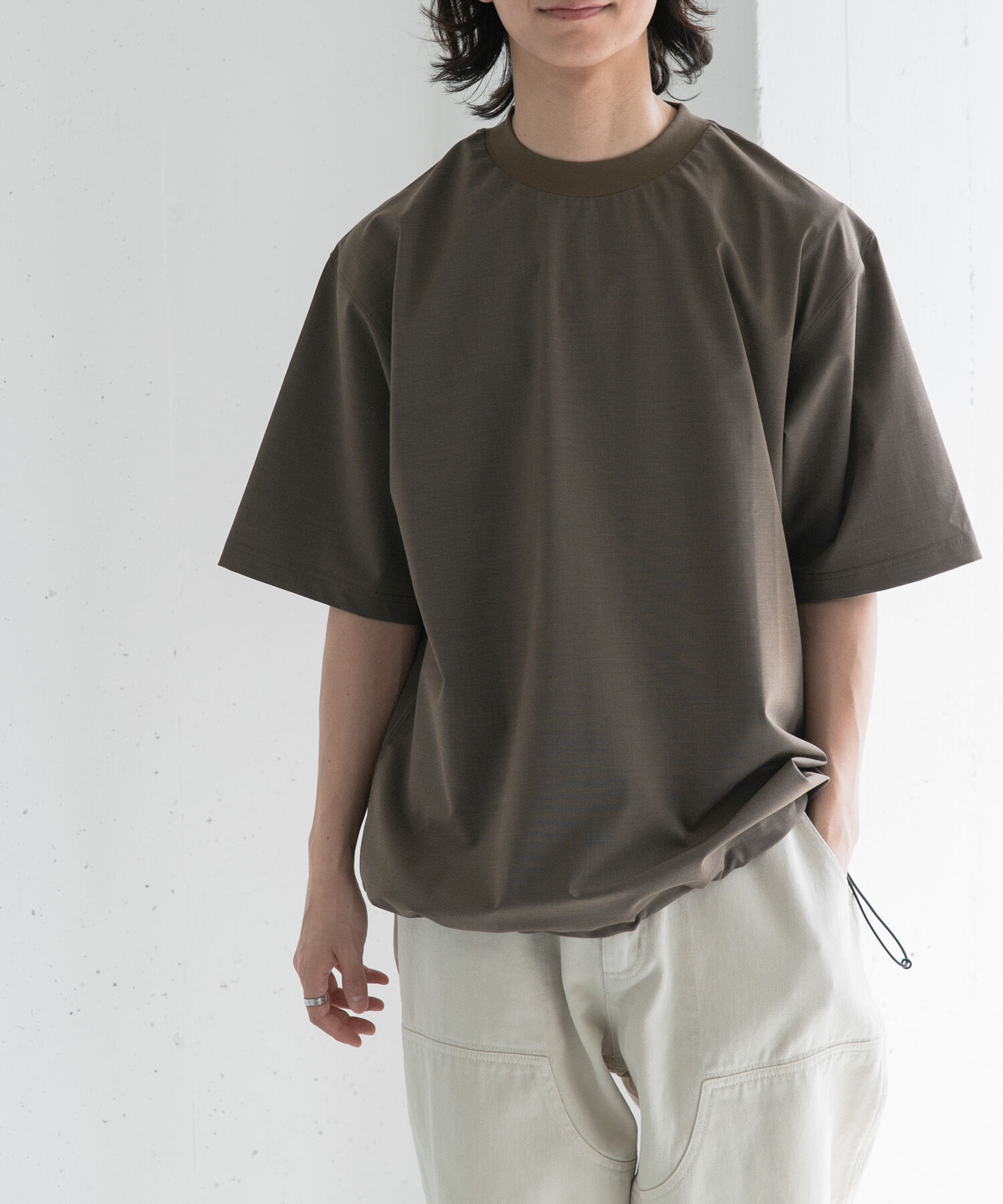 URBAN RESEARCH DOORS「FORK&SPOON　キャリーマンヘムスピンドルTシャツ」|Tシャツ・カットソー|ブラウン系その他