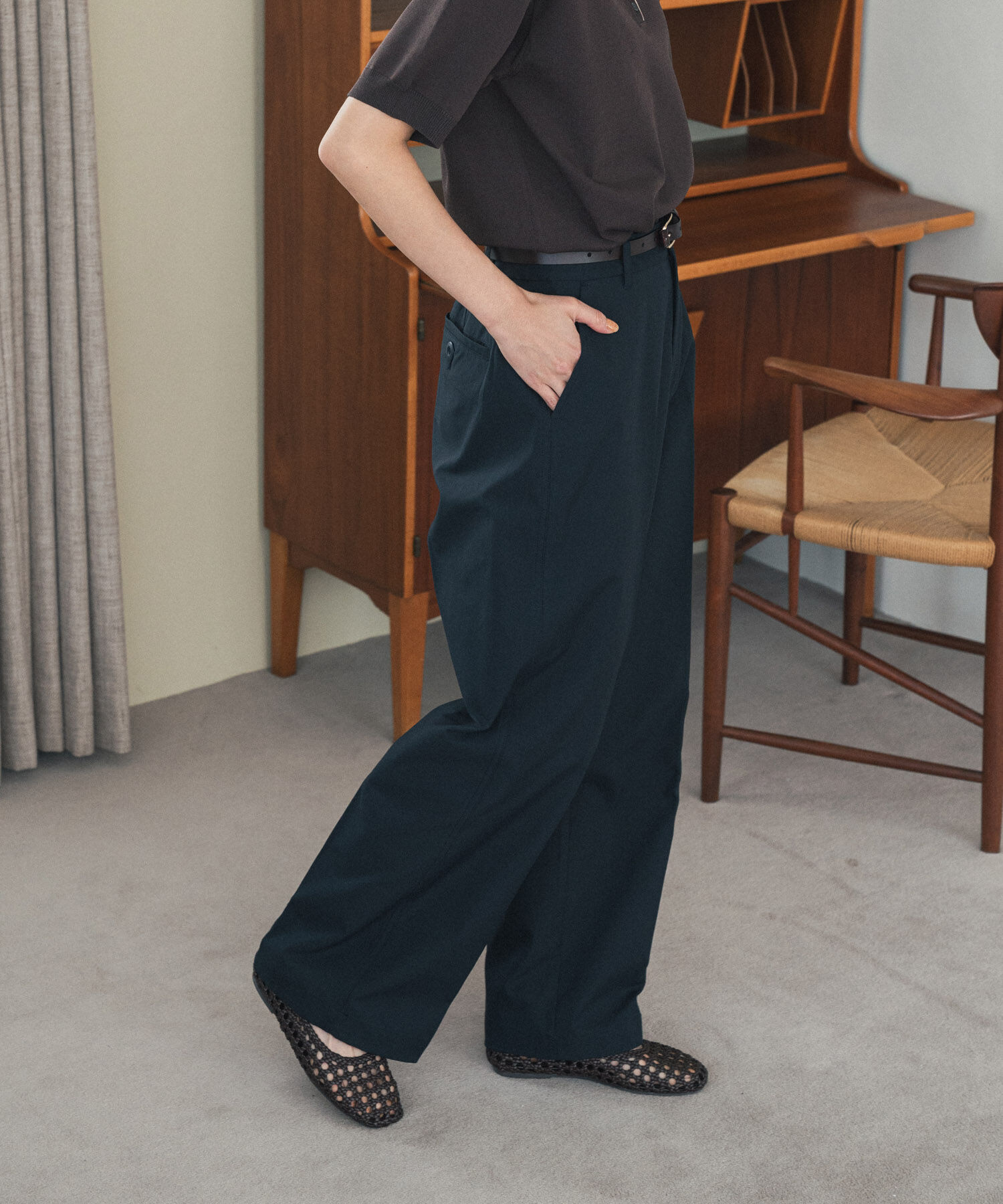 URBAN RESEARCH DOORS「ハイウエストストレッチチノパンツ」|その他|