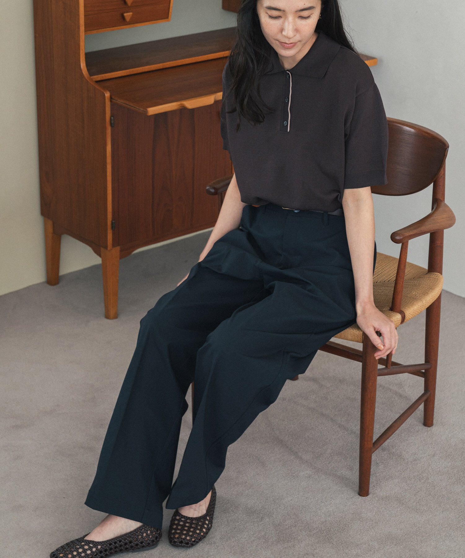 URBAN RESEARCH DOORS「ハイウエストストレッチチノパンツ」|その他|